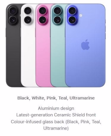 iPhone 16 Plus Specifications