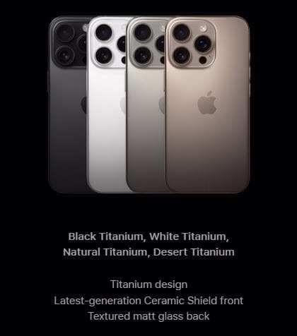 iPhone 16 Pro Specifications